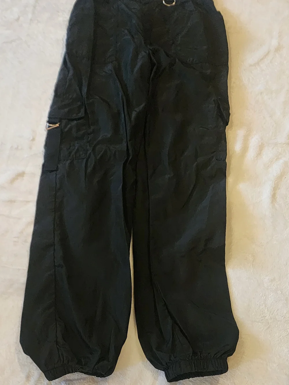 Justice Black Kids Cargo Parachute Pants
